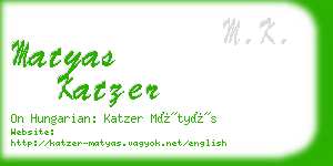 matyas katzer business card